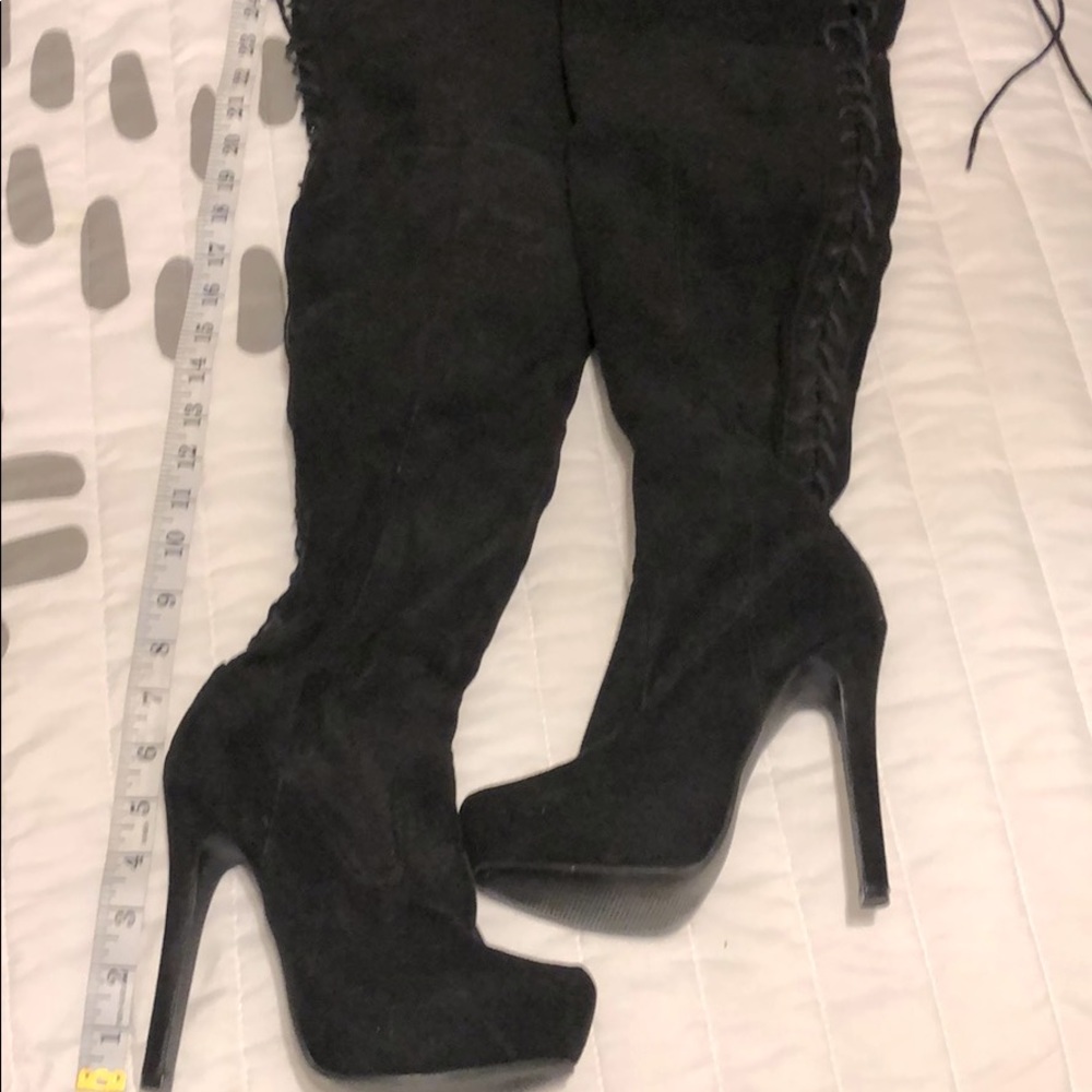 Black over the knee boots size 6.5